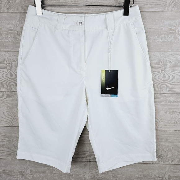 Nike Golf Tour Performance Dri-Fit Women's White Shorts NWT, size 2 - Picture 1 of 13